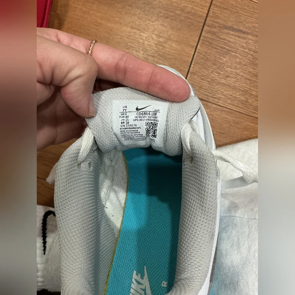 Nike Kids White, Blue, and Red Sneakers